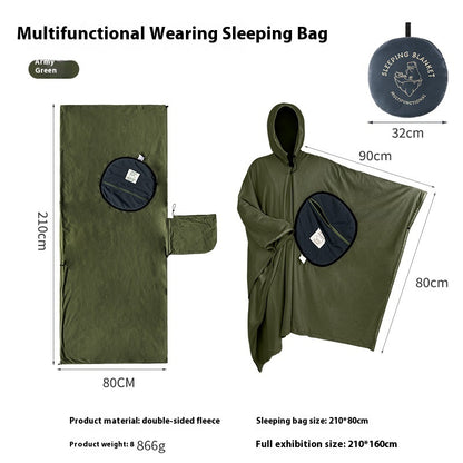 4-in-1 Wearable Polar Fleece Sleeping Bag