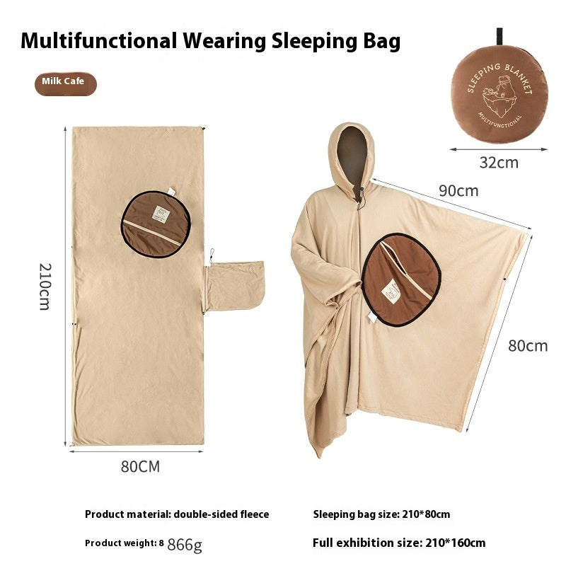 4-in-1 Wearable Polar Fleece Sleeping Bag